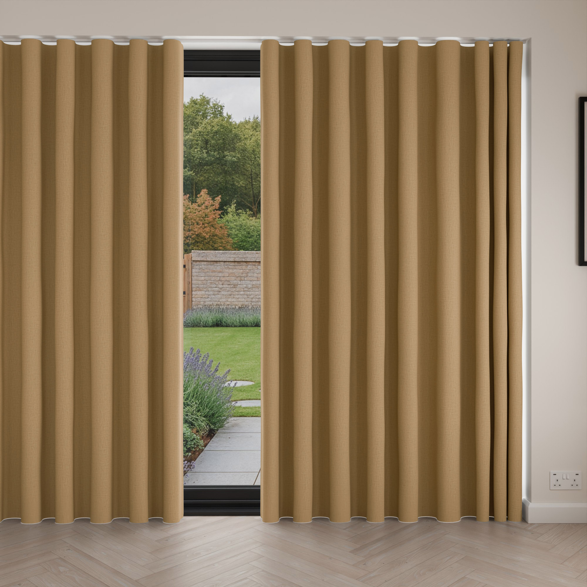 Laura Ashley Easton Gold Wave Curtain - Image 4