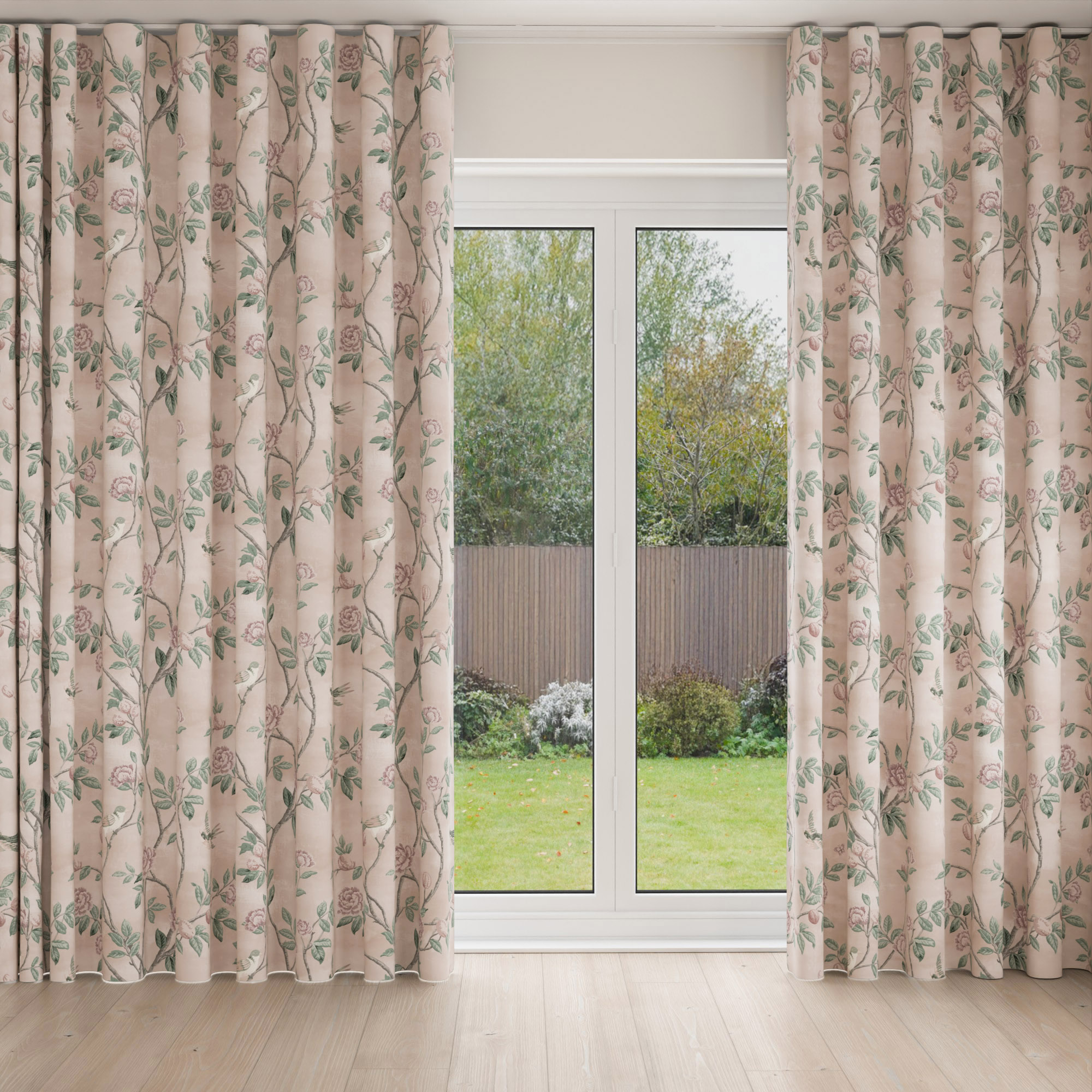 Laura Ashley Eglantine Blush Wave Curtain - Image 3