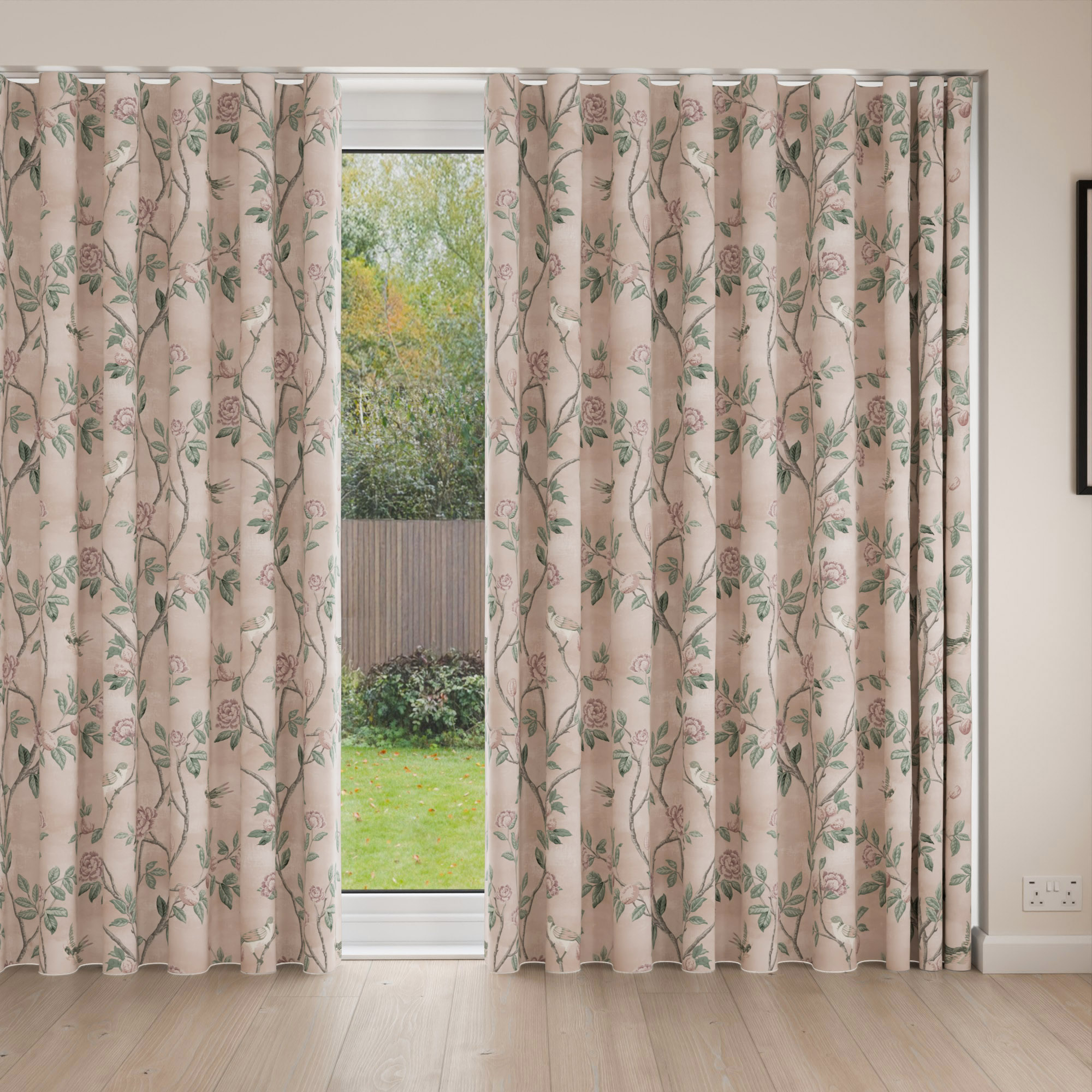 Laura Ashley Eglantine Blush Wave Curtain - Image 4