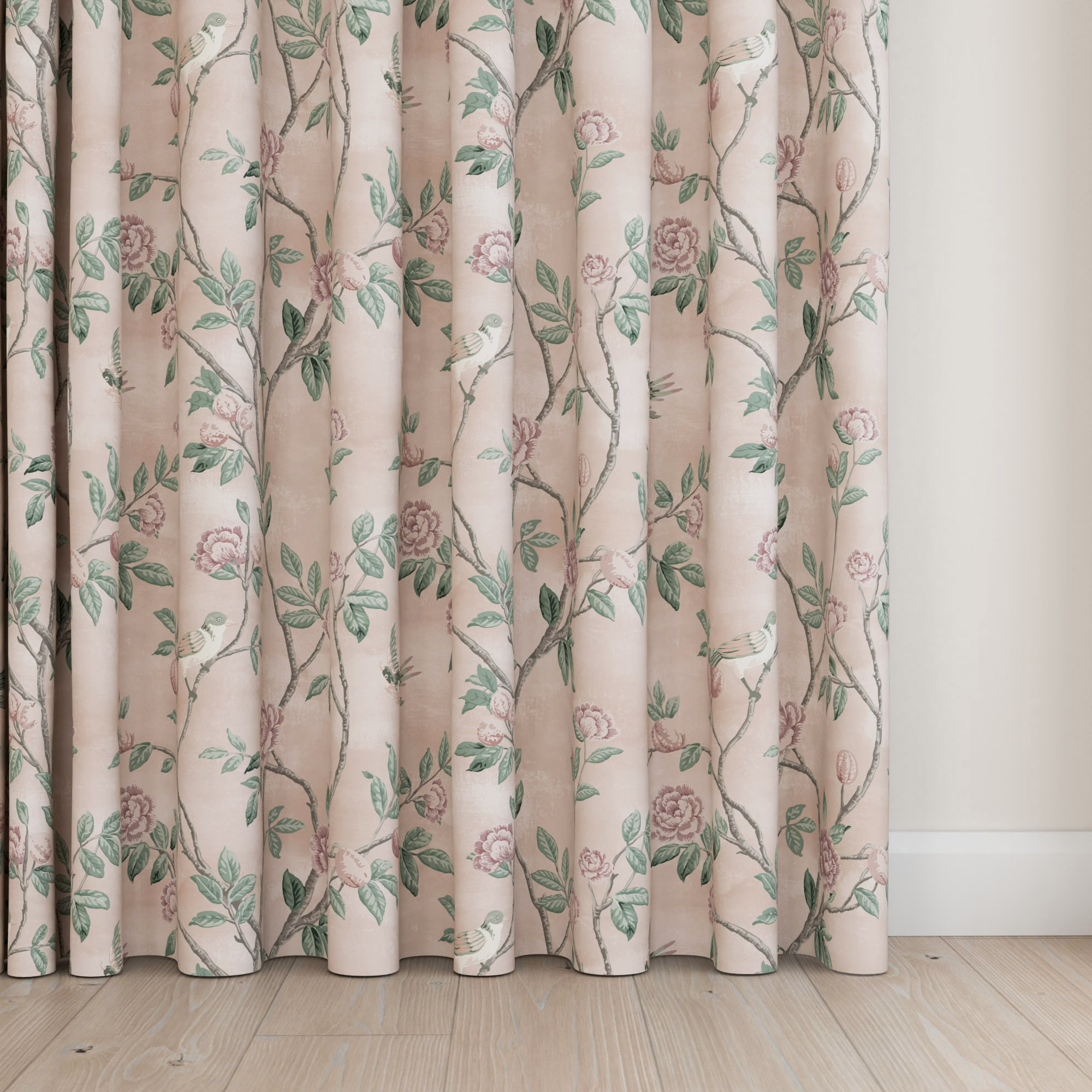 Laura Ashley Eglantine Blush Wave Curtain - Image 5