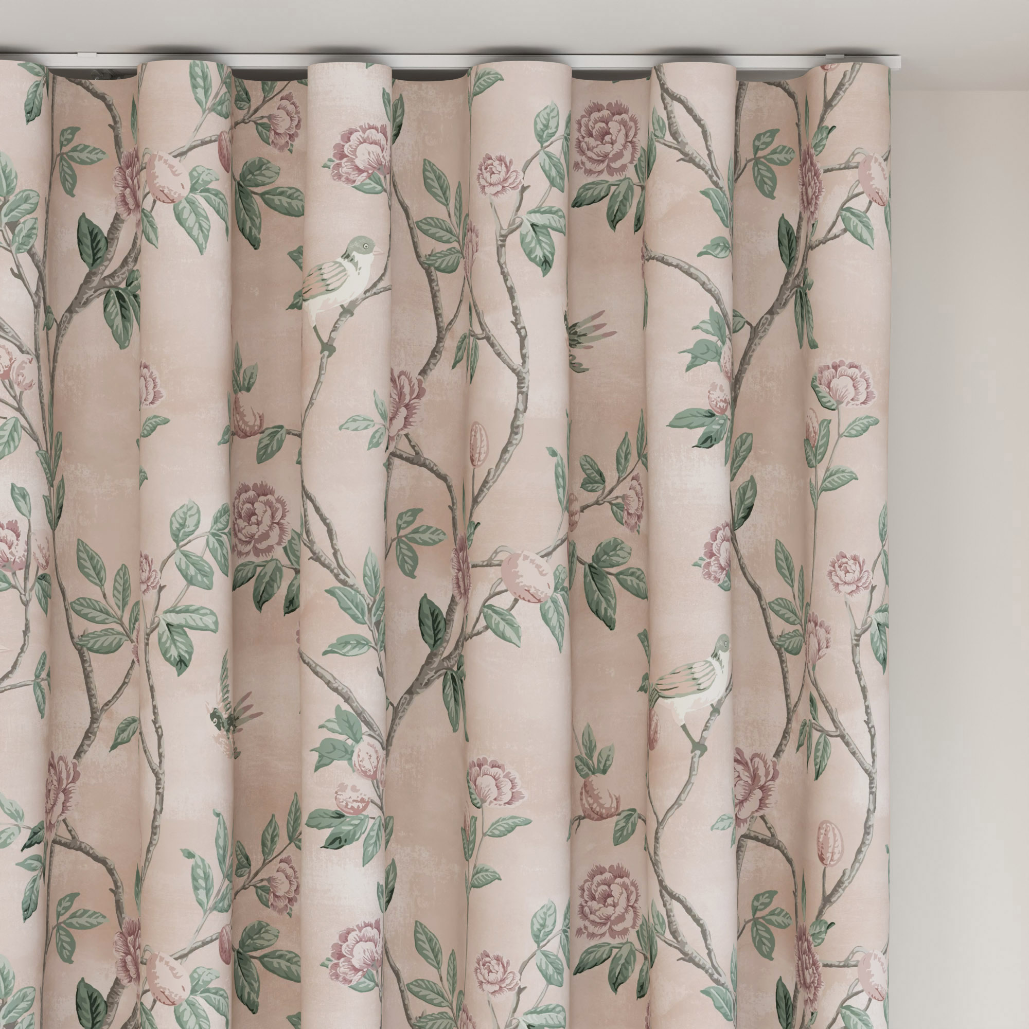 Laura Ashley Eglantine Blush Wave Curtain - Image 6