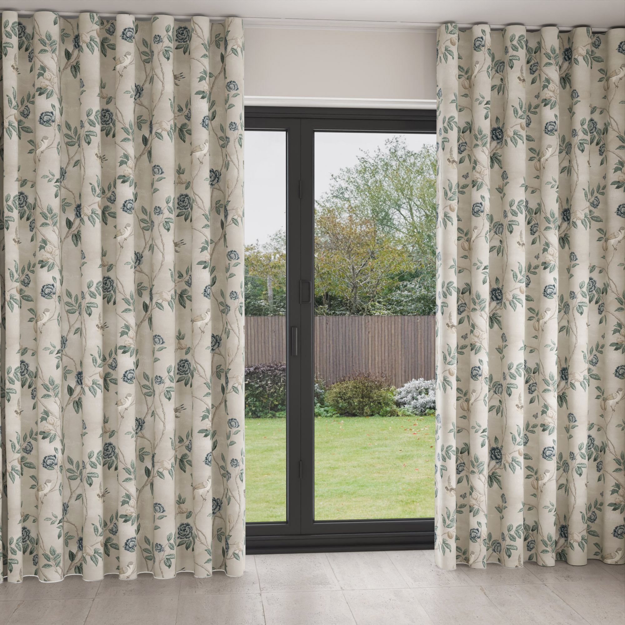 Laura Ashley Eglantine Seaspray Wave Curtain