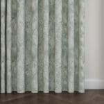 Laura Ashley Eglantine Silhouette Woven Smoke Green Wave Curtain