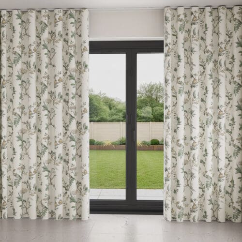 Laura Ashley Elderwood Fern Green Wave Curtain