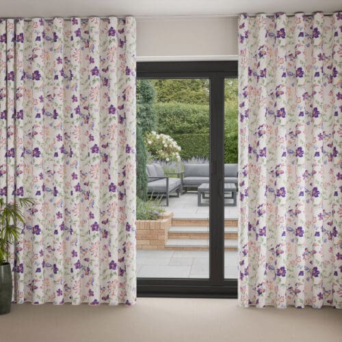 Laura Ashley Elmswell Violet Wave Curtain