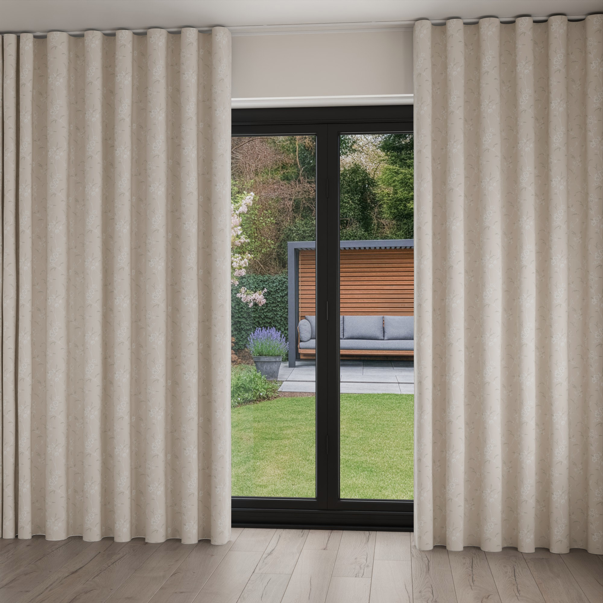 Laura Ashley Eva Linen Wave Curtain