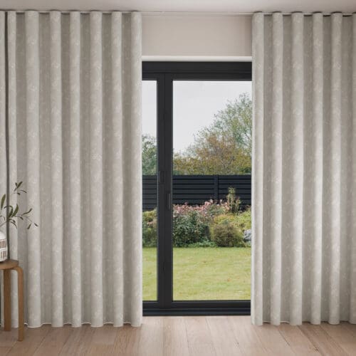 Laura Ashley Eva Silver Wave Curtain