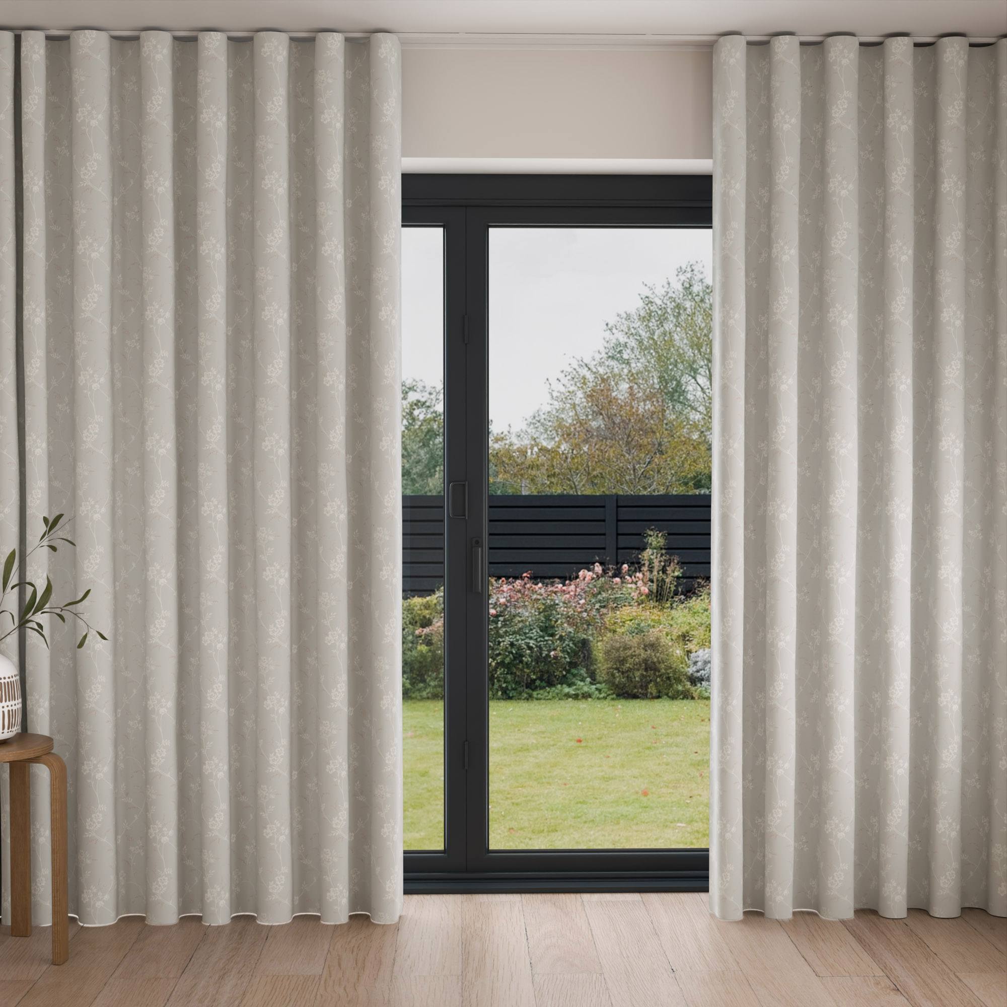 Laura Ashley Eva Silver Wave Curtain - Image 2