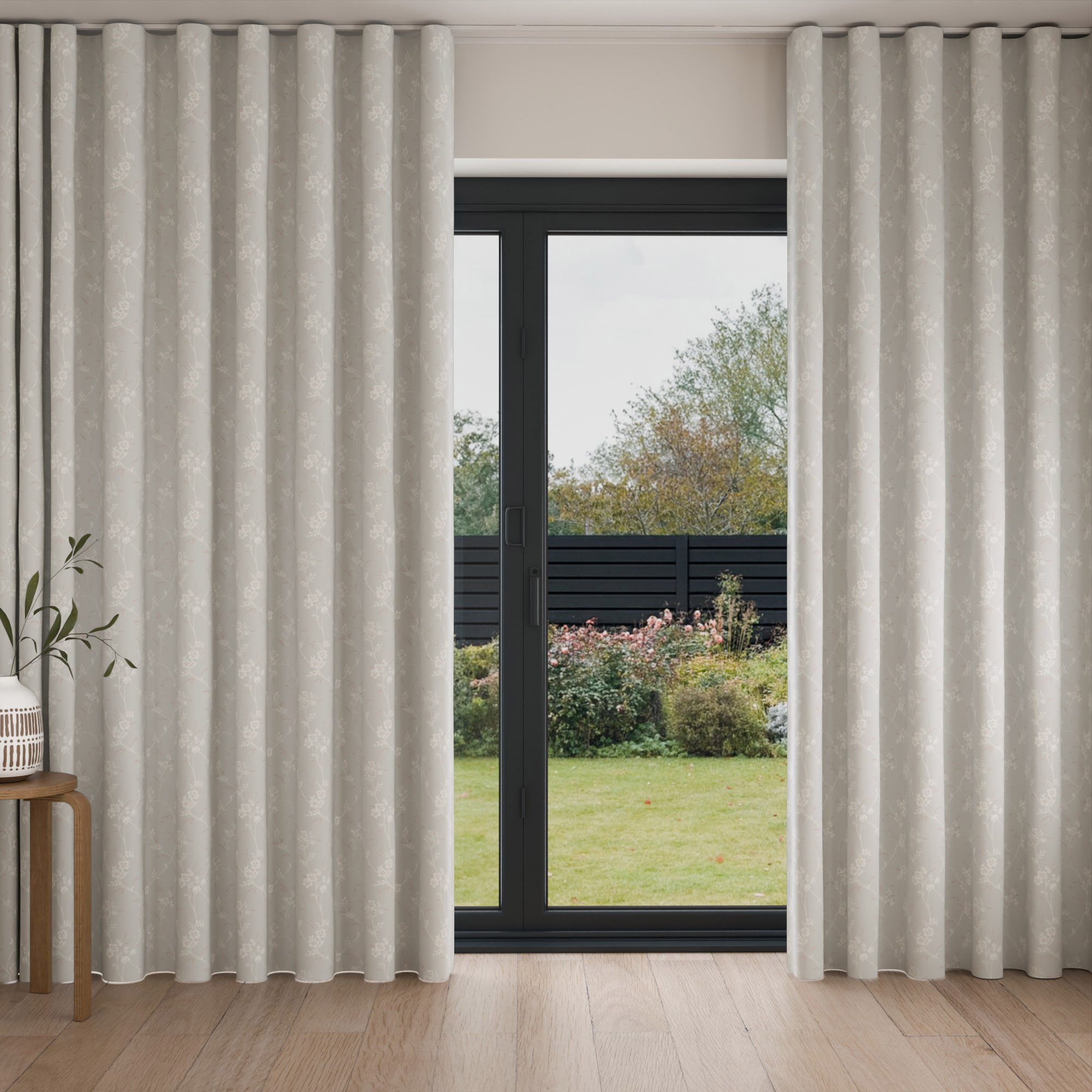 Laura Ashley Eva Silver Wave Curtain - Image 3