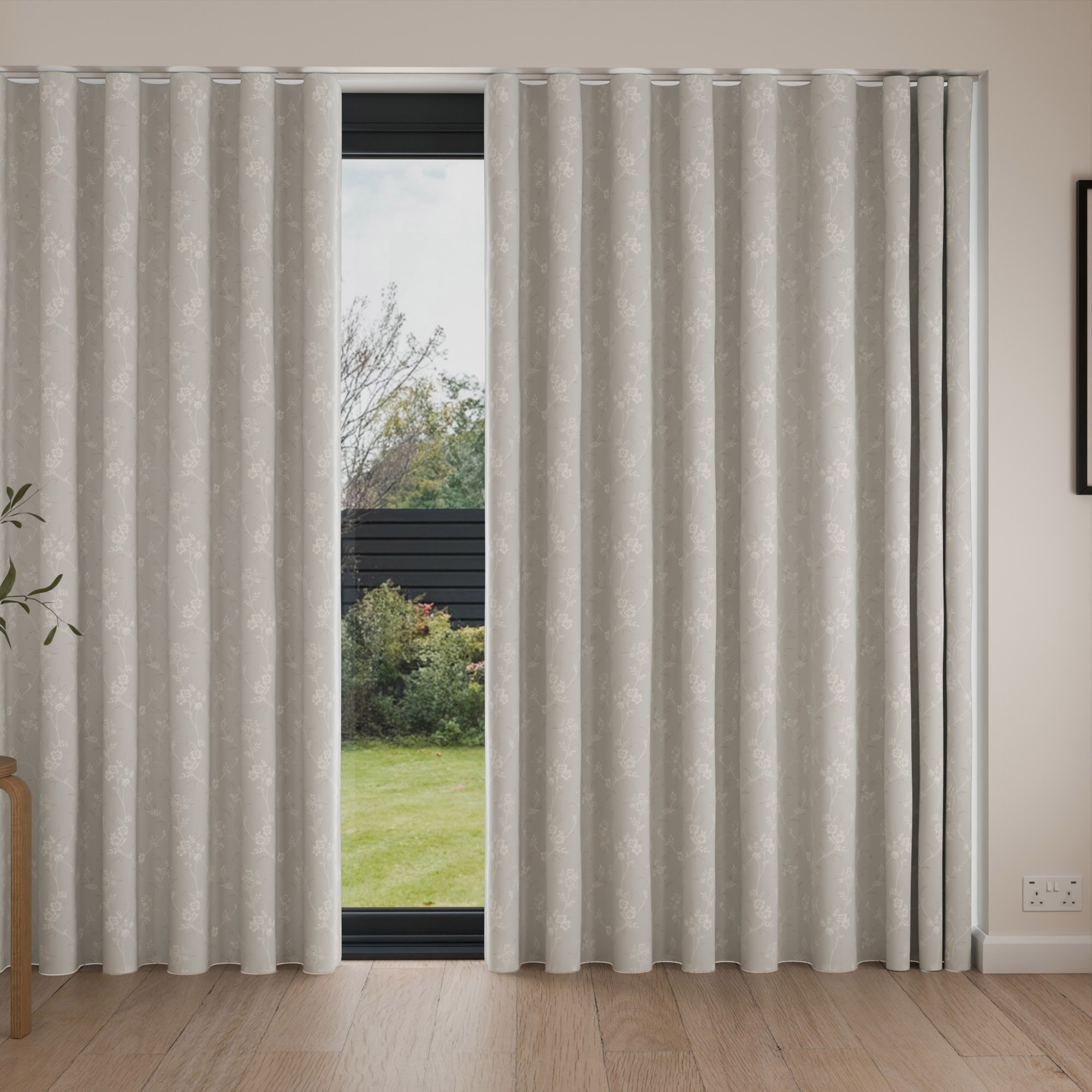 Laura Ashley Eva Silver Wave Curtain - Image 4