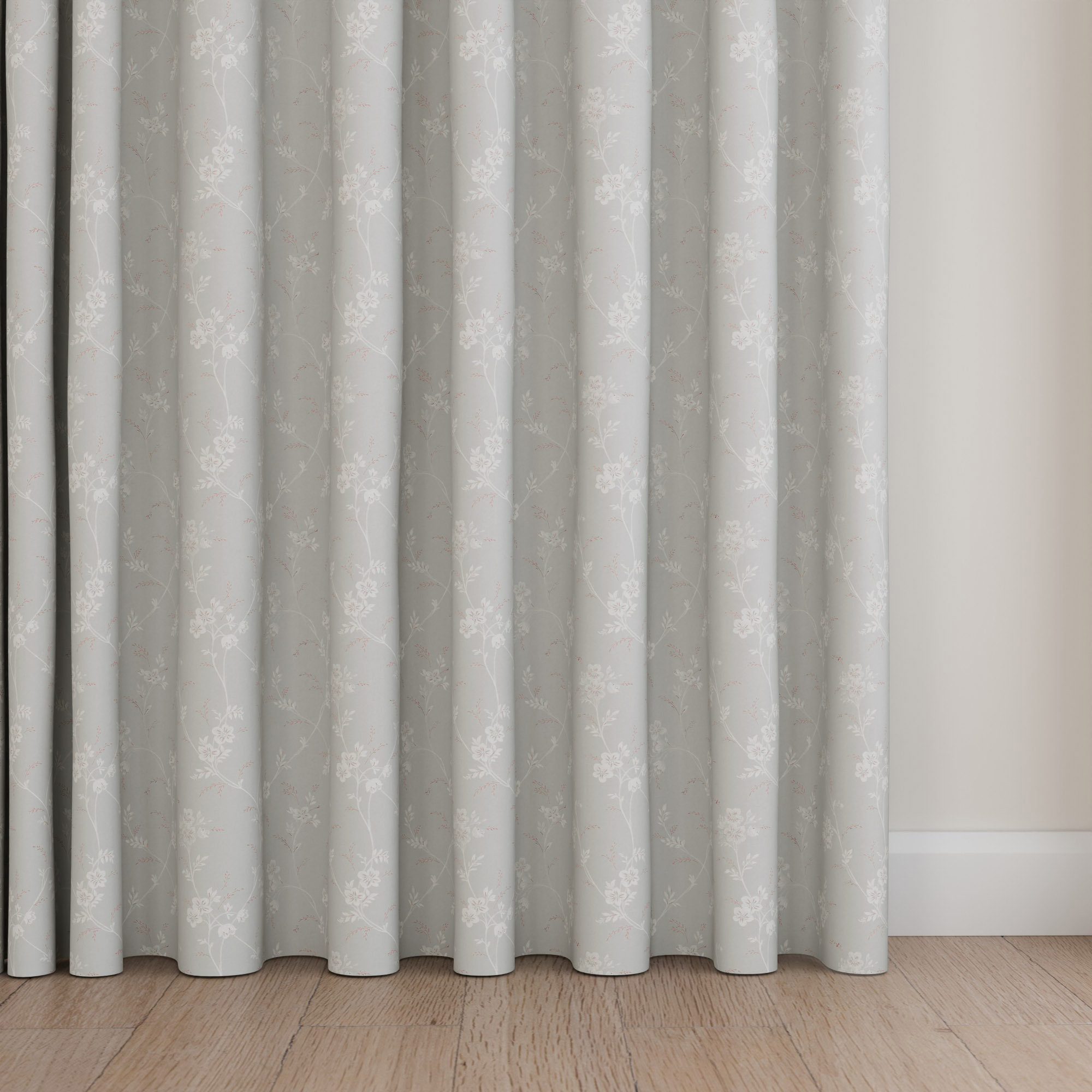 Laura Ashley Eva Silver Wave Curtain - Image 5