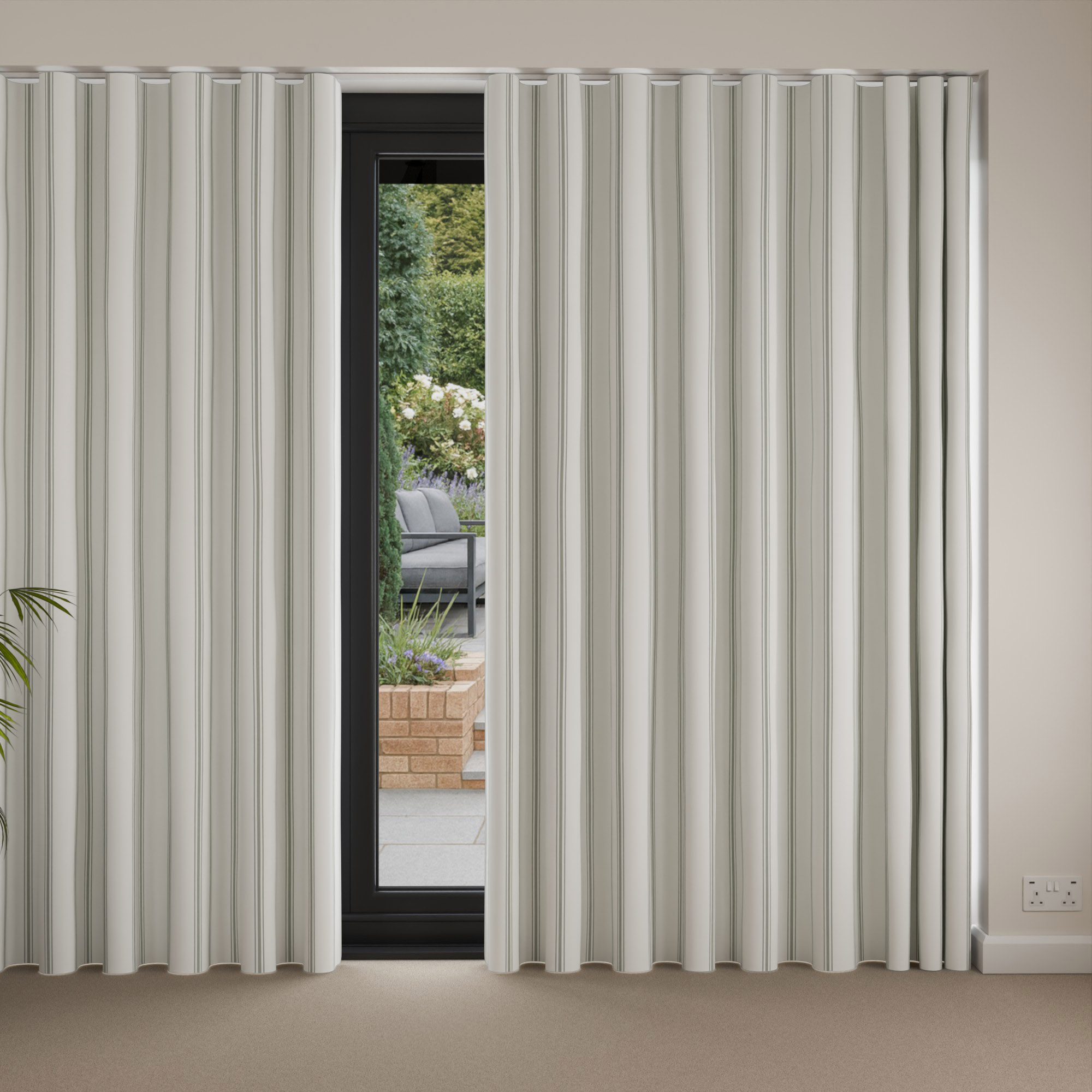 Laura Ashley Farnworth Fresh Green Wave Curtain - Image 4