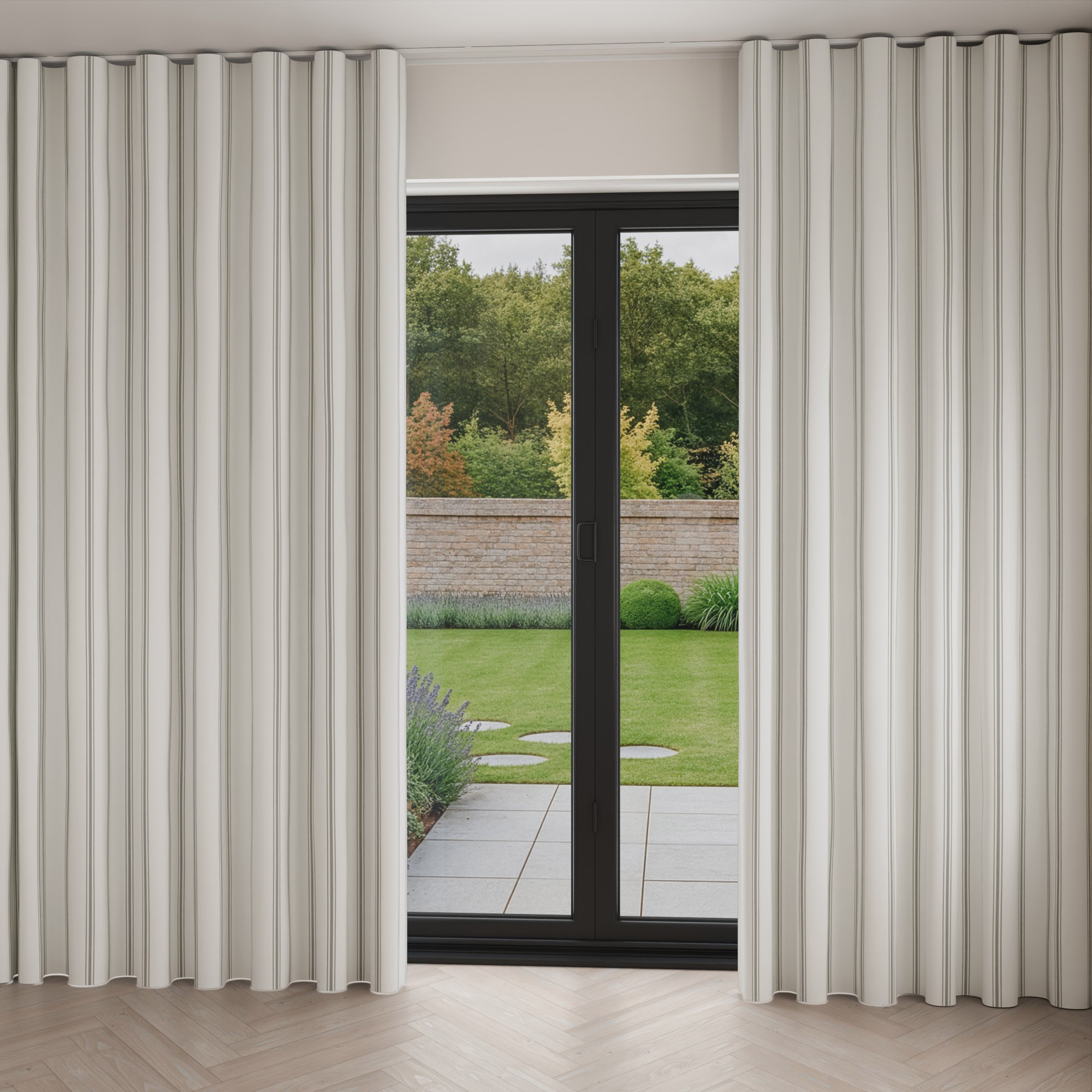 Laura Ashley Farnworth Steel Wave Curtain