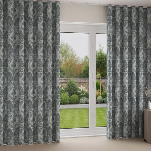 Laura Ashley Forden Slate Wave Curtain