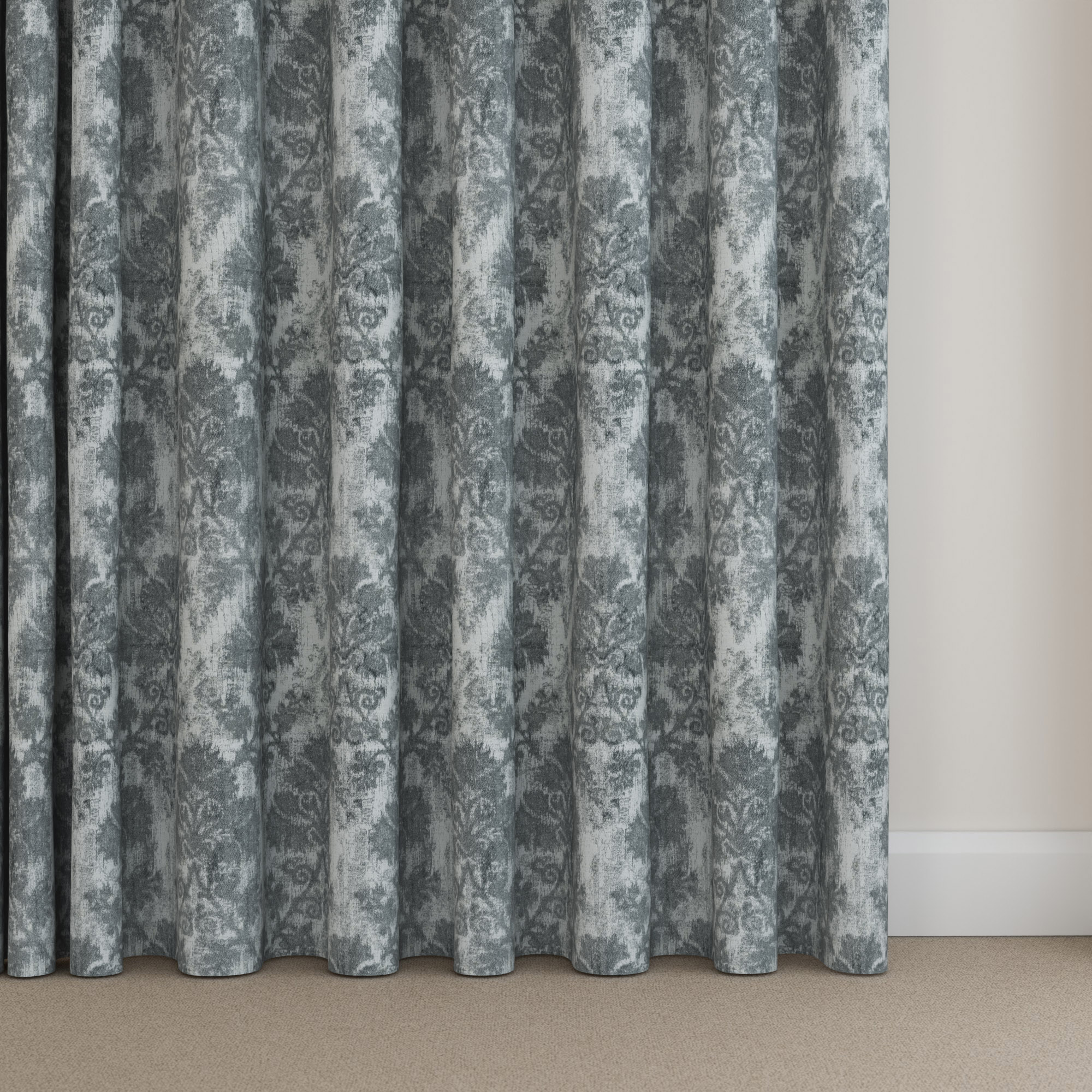 Laura Ashley Forden Slate Wave Curtain - Image 5