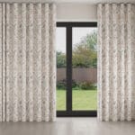 Laura Ashley Foscot Damask Crimson Red Wave Curtain