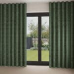 Laura Ashley Gingham Bottle Green Wave Curtain