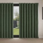 Laura Ashley Gingham Bottle Green Wave Curtain