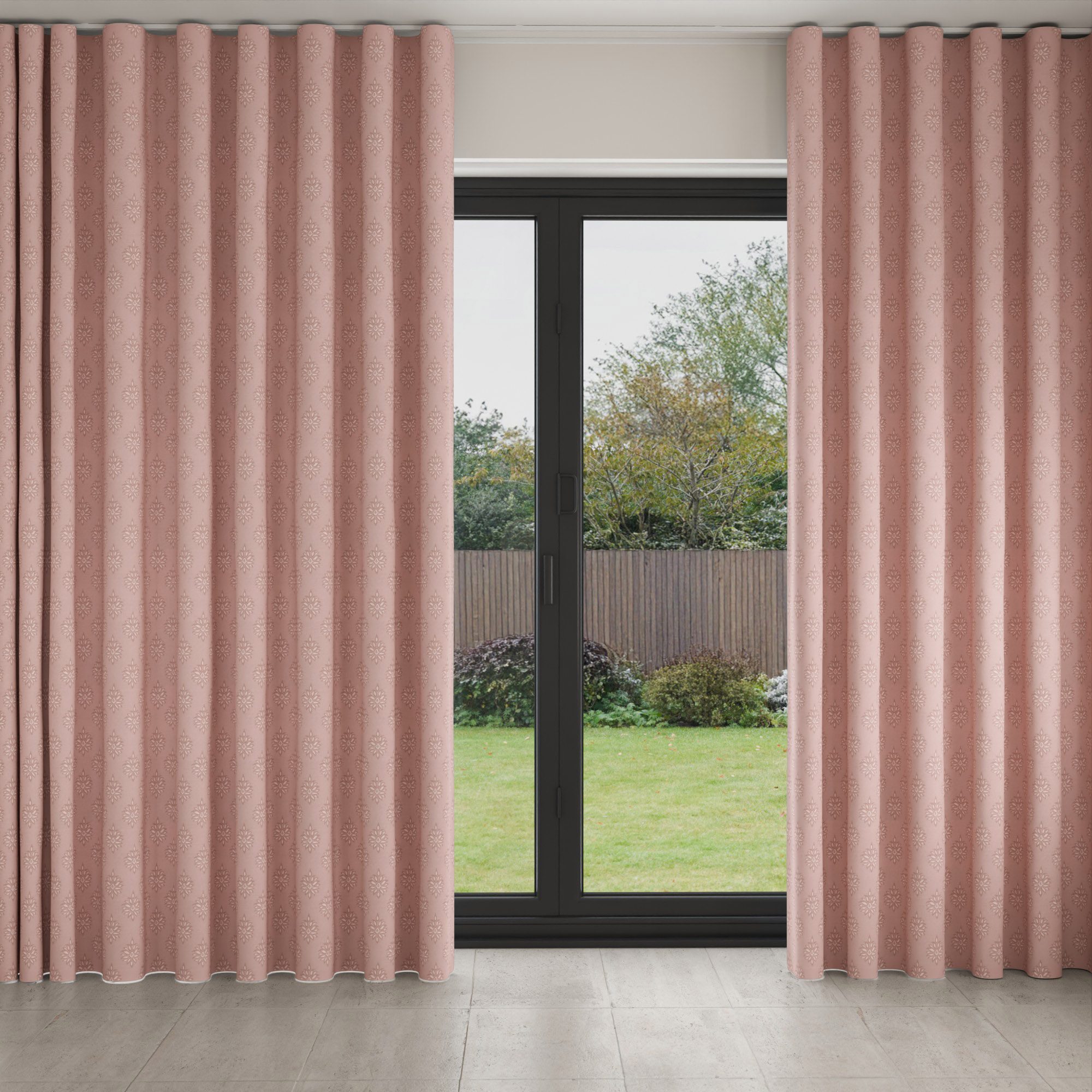 Laura Ashley Gower Blush Wave Curtain - Image 3