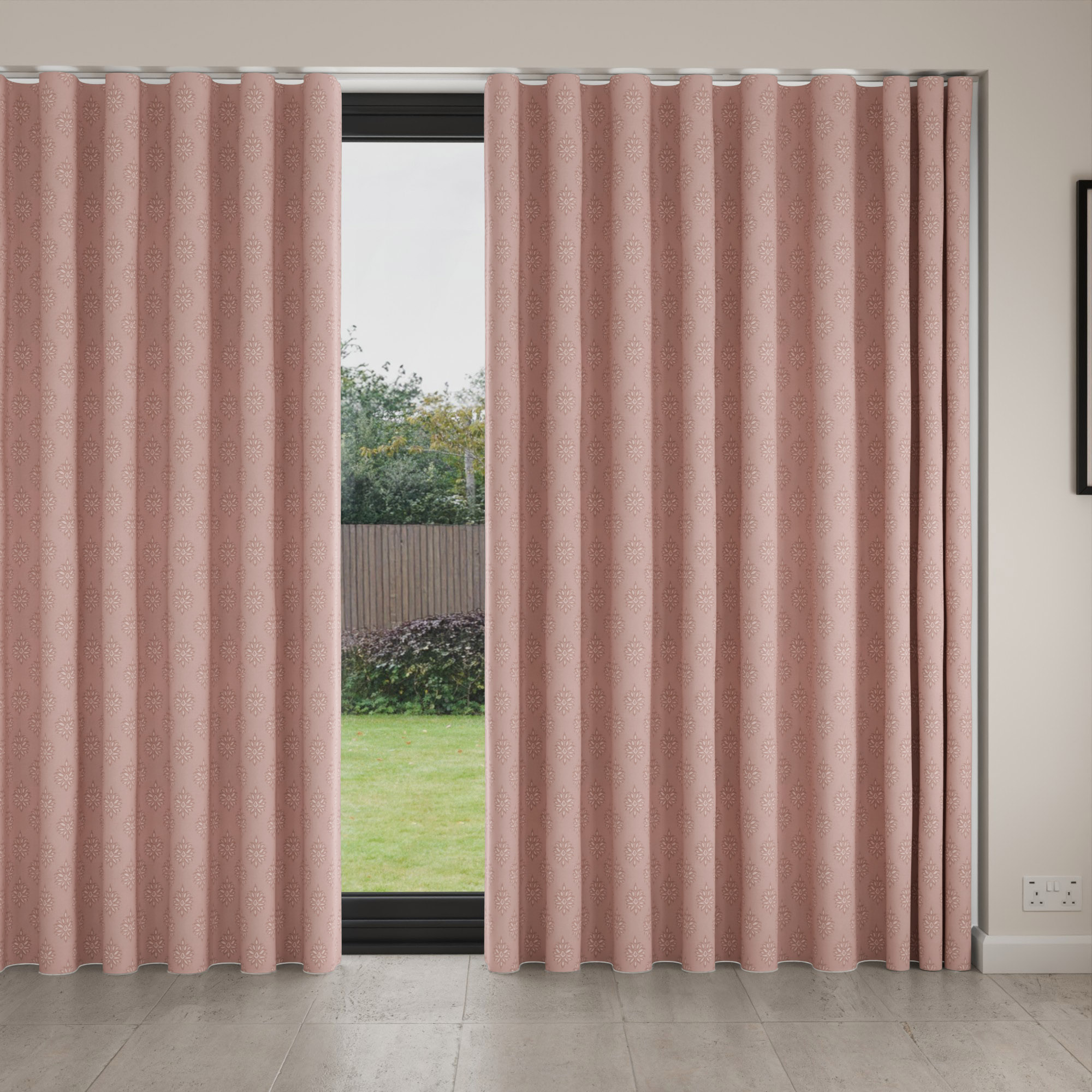 Laura Ashley Gower Blush Wave Curtain - Image 4