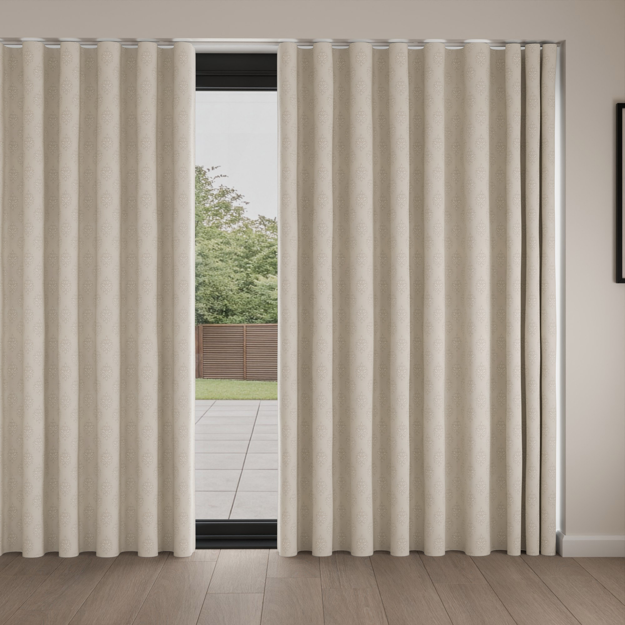 Laura Ashley Gower Dove Grey Wave Curtain - Image 4