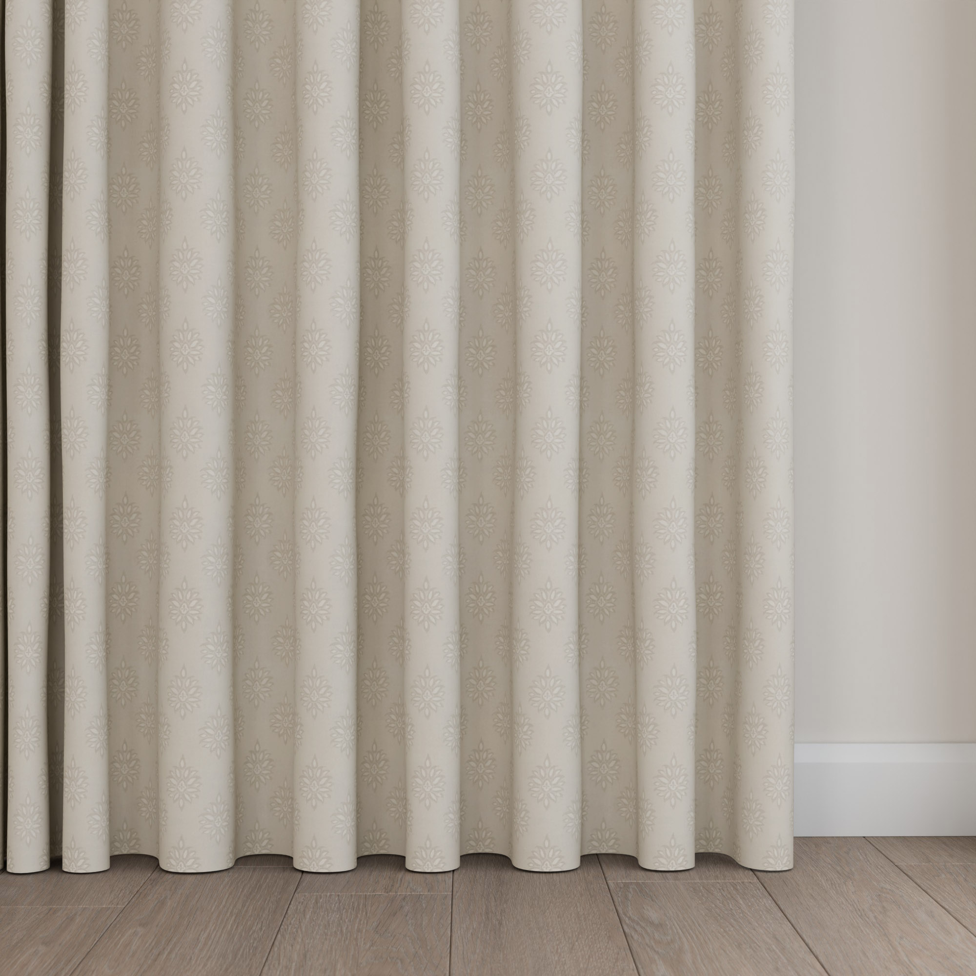 Laura Ashley Gower Dove Grey Wave Curtain - Image 5