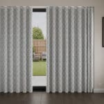 Laura Ashley Gower Slate White Wave Curtain