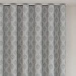 Laura Ashley Gower Slate White Wave Curtain