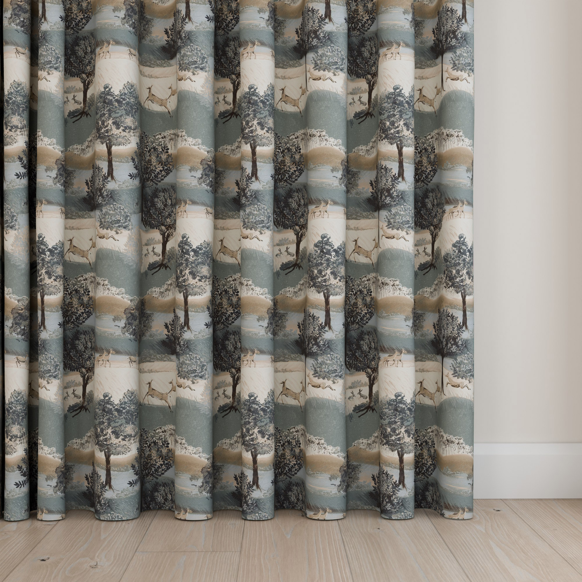 Laura Ashley Hartington Jade Green Wave Curtain - Image 5