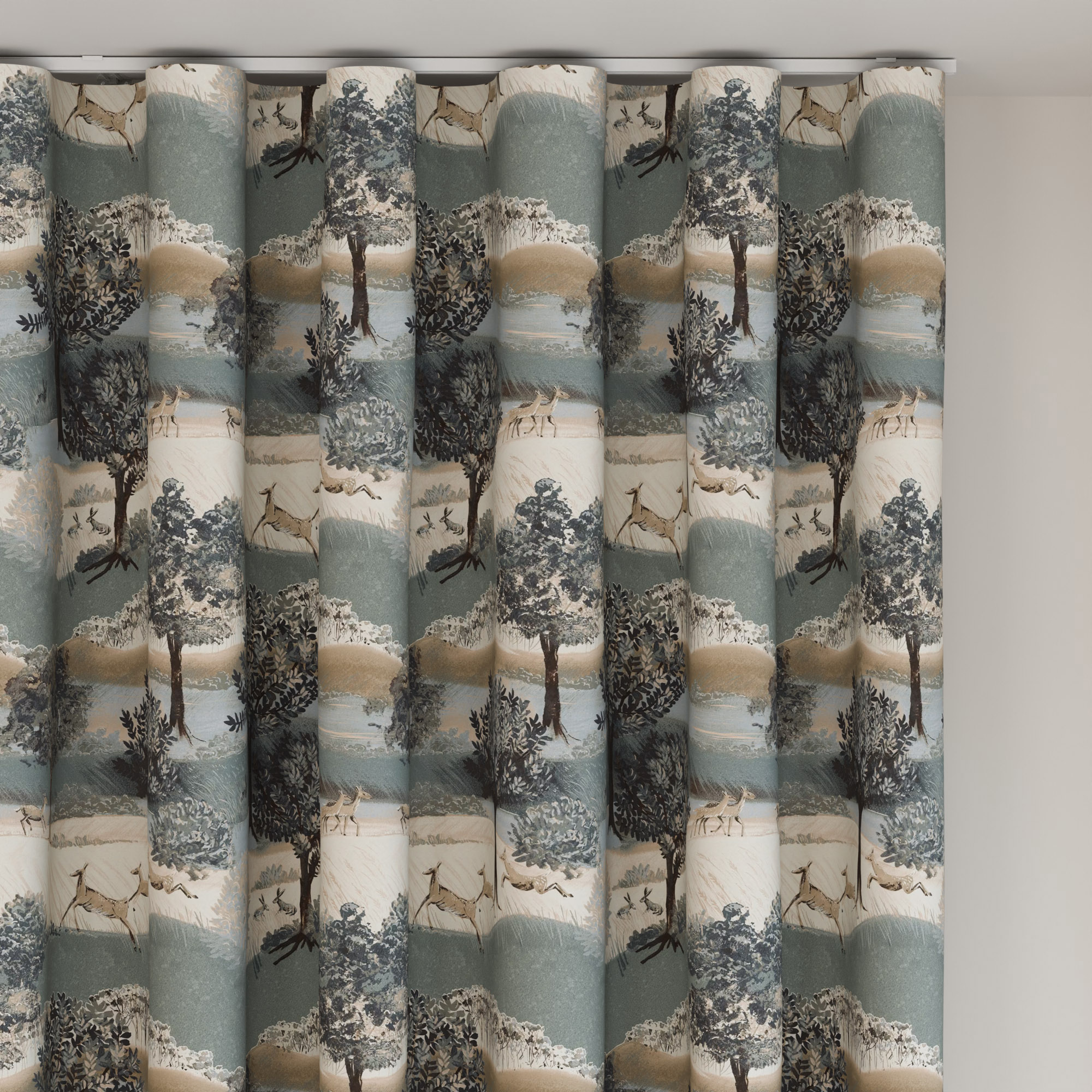 Laura Ashley Hartington Jade Green Wave Curtain - Image 6