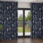 Laura Ashley Hawling Irises Midnight Navy Wave Curtain