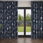 Laura Ashley Hawling Irises Midnight Navy Wave Curtain
