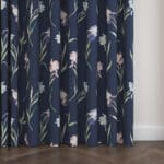 Laura Ashley Hawling Irises Midnight Navy Wave Curtain