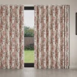 Laura Ashley Hollyhocks Coral Pink Wave Curtain