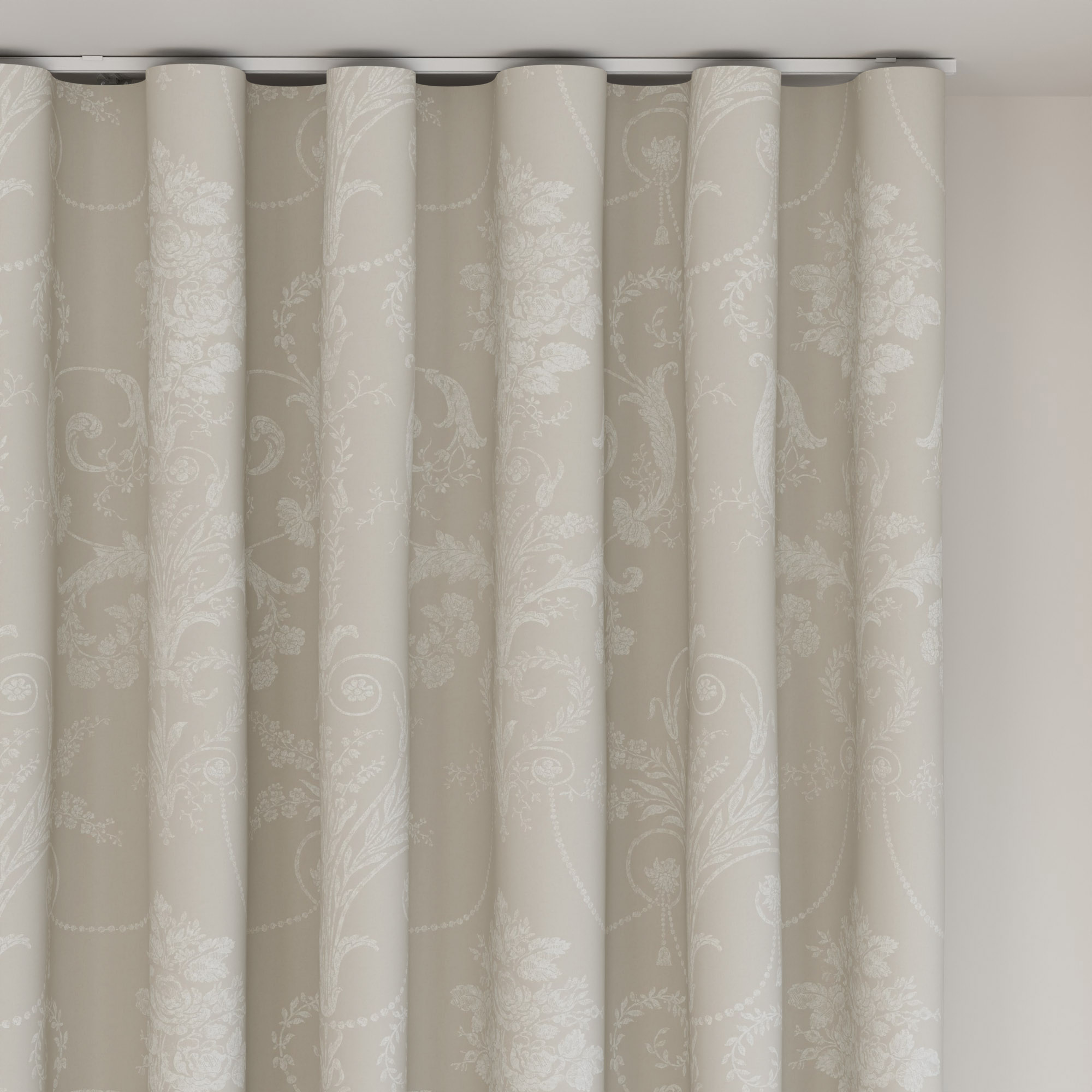 Laura Ashley Josette Dove Grey Wave Curtain - Image 6