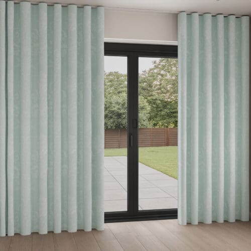 Laura Ashley Josette Duck Egg Wave Curtain