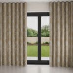 Laura Ashley Josette Woven Gold Wave Curtain