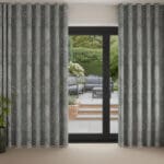 Laura Ashley Josette Woven Grey Green Wave Curtain
