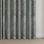 Laura Ashley Josette Woven Grey Green Wave Curtain
