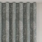 Laura Ashley Josette Woven Grey Green Wave Curtain