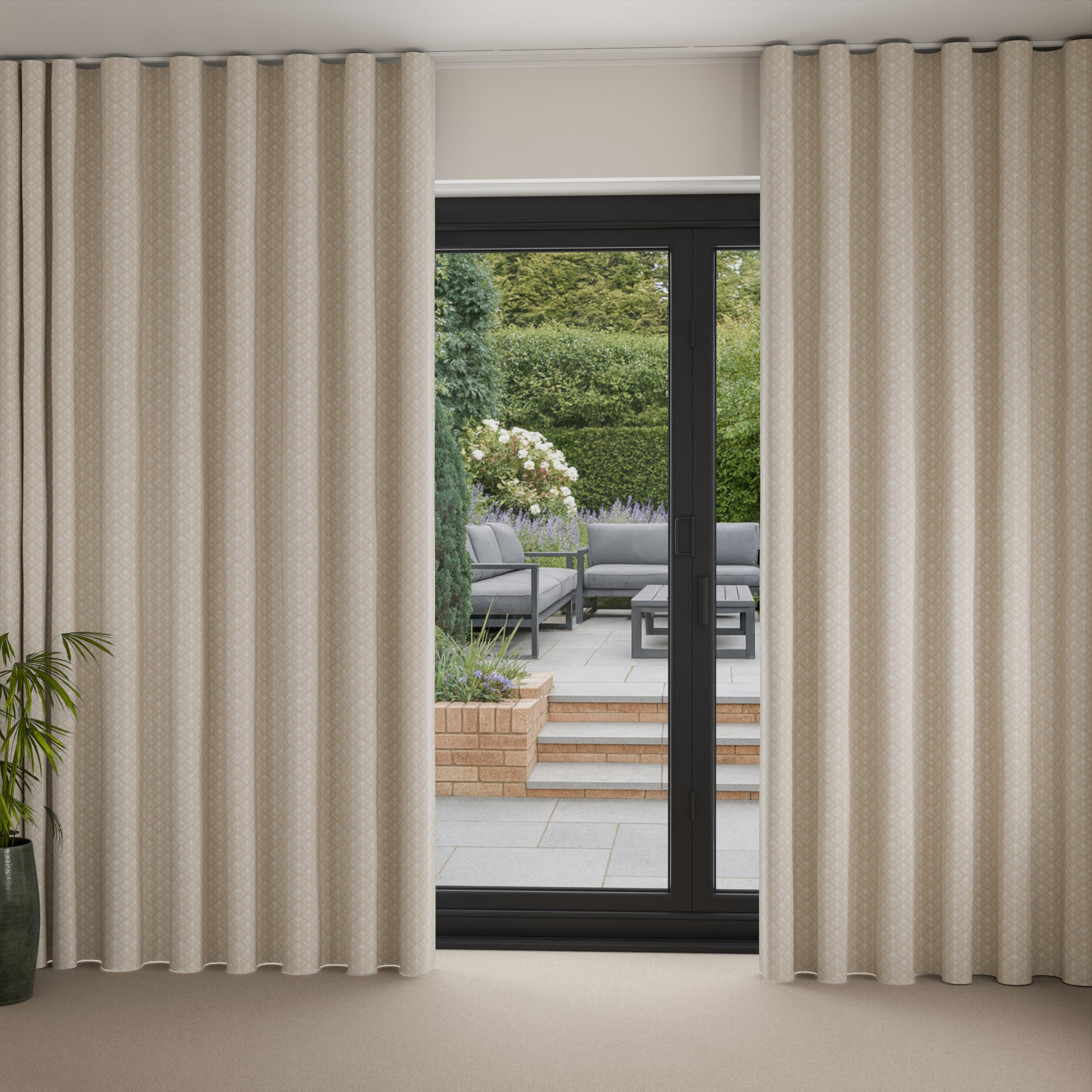 Laura Ashley Lady Fern Almond Wave Curtain - Image 2