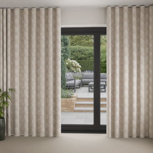 Laura Ashley Lady Fern Embroidery Almond Wave Curtain