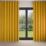 Laura Ashley Lady Fern Embroidery Dijon Wave Curtain