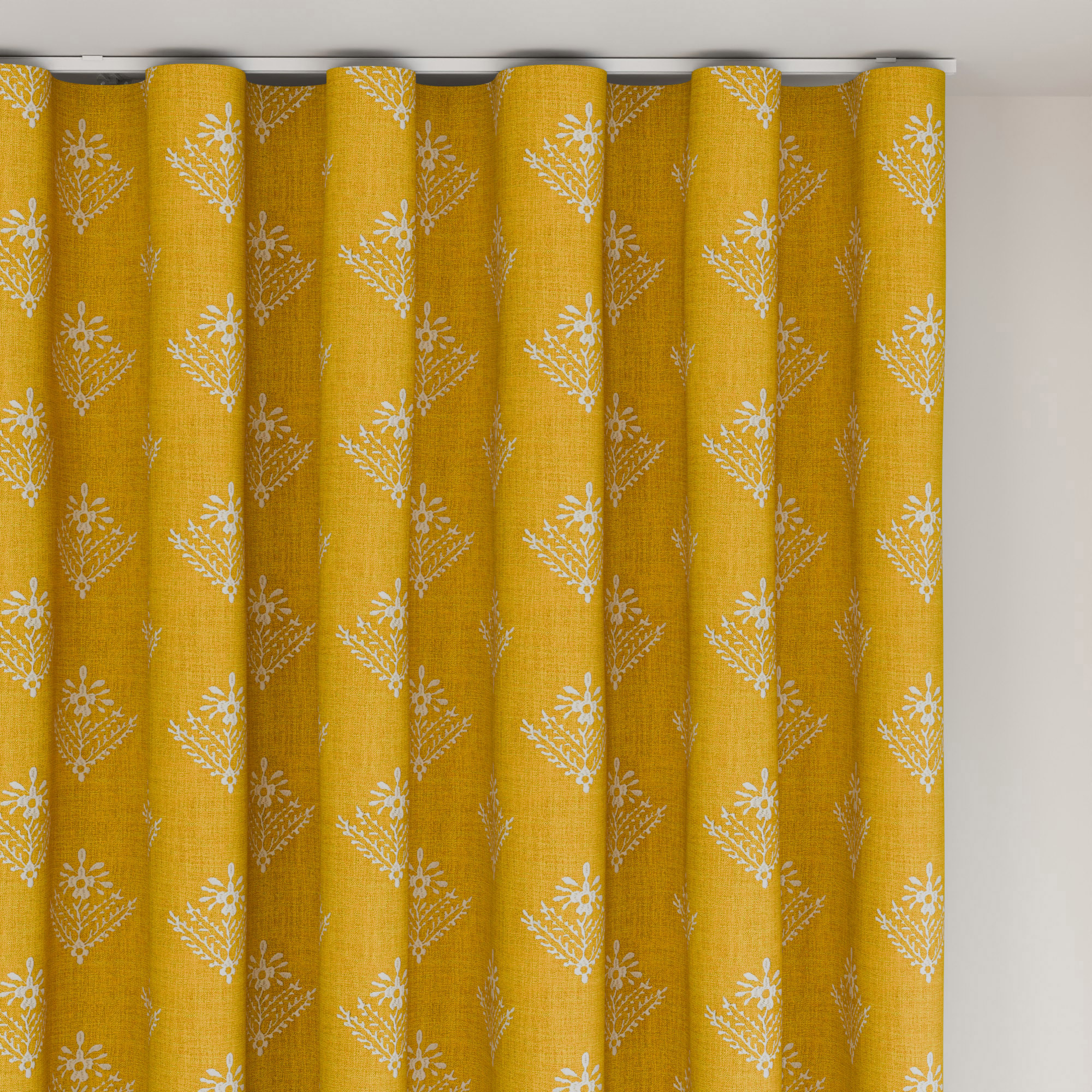 Laura Ashley Lady Fern Embroidery Dijon Wave Curtain - Image 6