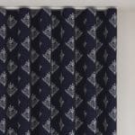 Laura Ashley Lady Fern Embroidery French Navy Wave Curtain