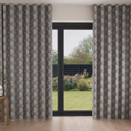 Laura Ashley Lady Fern Embroidery Steel Wave Curtain
