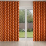 Laura Ashley Lady Fern Embroidery Tomato Wave Curtain