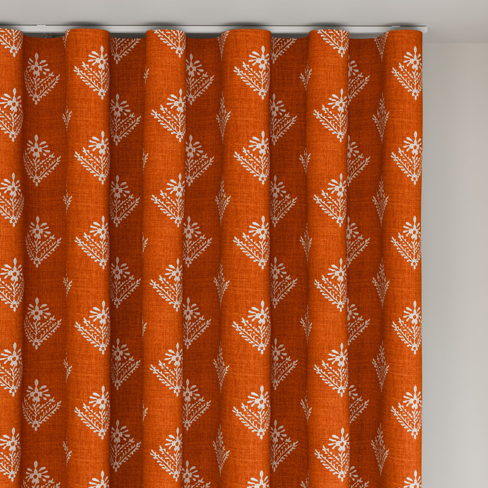 Laura Ashley Lady Fern Embroidery Tomato Wave Curtain - Image 6