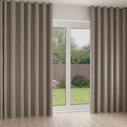 Laura Ashley Middleton Pale French Grey Wave Curtain