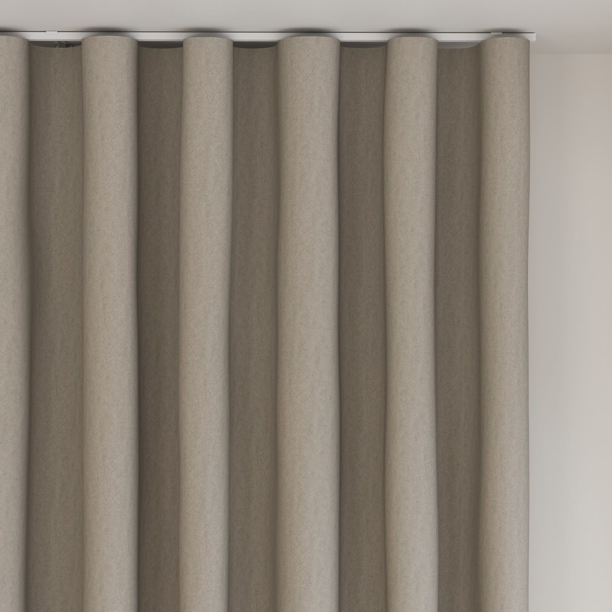 Laura Ashley Middleton Pale French Grey Wave Curtain - Image 6